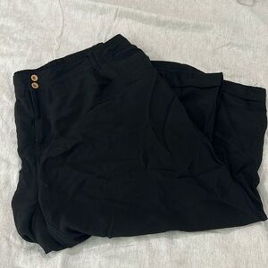 Catherine’s 2x wide-Leg Black Crop Pants